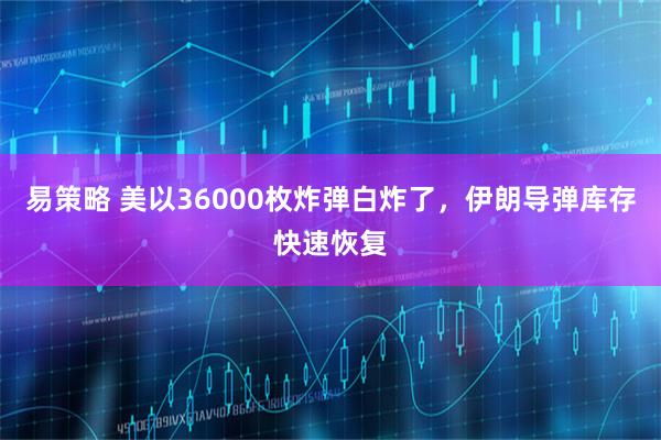 易策略 美以36000枚炸弹白炸了,伊朗导弹库存快速恢复